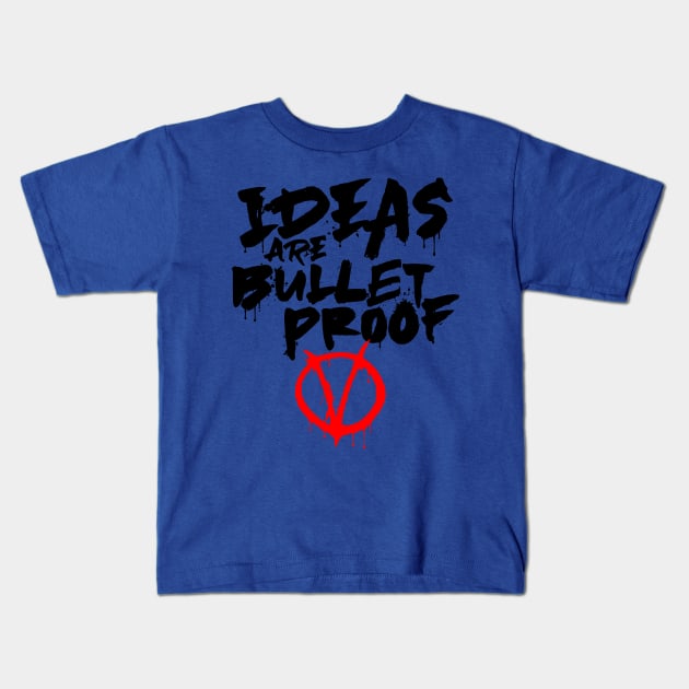 ideas are Bulletproof 2 Kids T-Shirt by MarlinsForemans